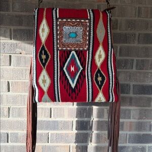 American Darling Aztec Fringe Conceal Carry Crossbody